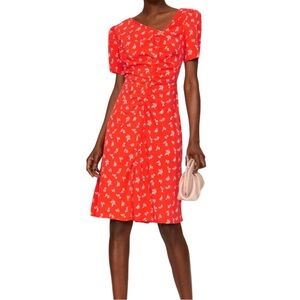 Love, Whit by Whitney‎ Port Red Printed Dress - Size Medium